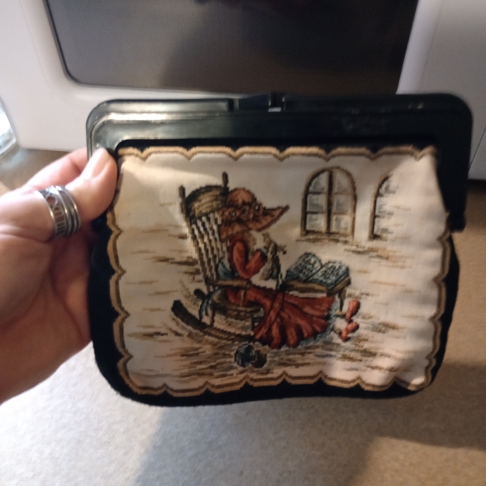 Vintage Style Embroidered Clutch